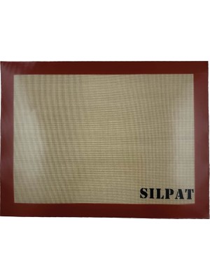Profesyonel Yanmaz Yapışmaz Yıkanabilir Kırmızı Silikon Pişirme Matı - - 30cmx40cm