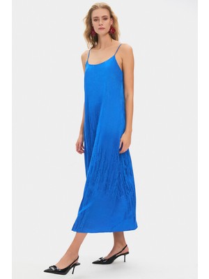 NG Style Askılı Jakarlı Elbise