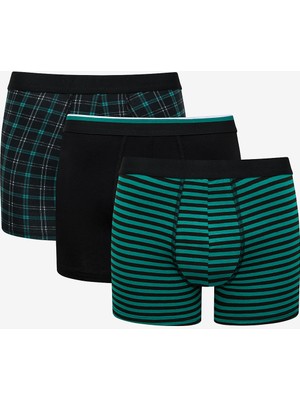 Tartan 3lü Siyah Boxer