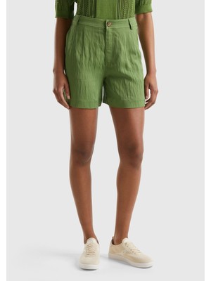 United Colors Of Benetton Kadın Haki Şort Model Kodu: 124P47OZD901C