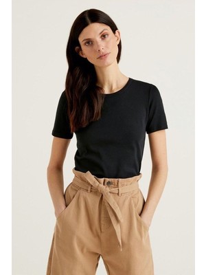 United Colors Of Benetton Kadın Beyaz Tişört Model Kodu: 124P3GA2E16A0