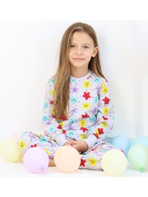 Harika Kids Kız Çocuk Baskılı Ince Basic Pijama Takımı