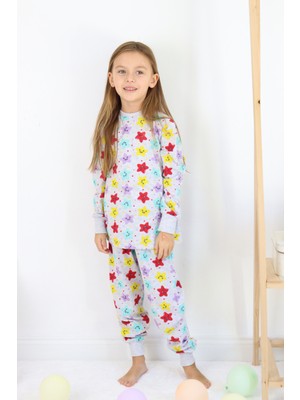 Harika Kids Kız Çocuk Baskılı Ince Basic Pijama Takımı