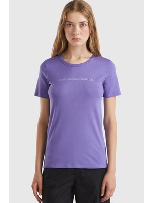 United Colors Of Benetton Kadın Mor Tişört Model Kodu: 124P3GA2E16A2