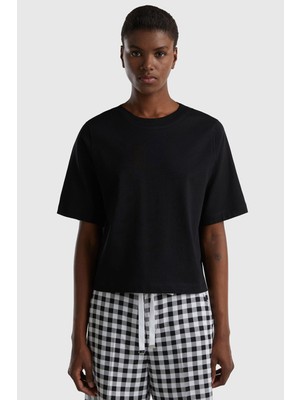 United Colors Of Benetton Kadın Beyaz Tişört Model Kodu: 124P3BL0E17G5