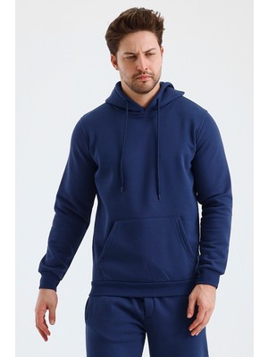 Monox Erkek Kapşonlu 3 Iplik Sweatshirt
