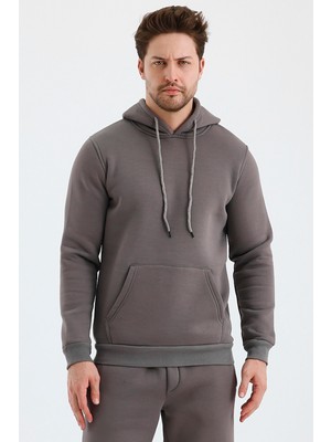 Monox Erkek Kapşonlu 3 Iplik Sweatshirt