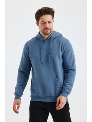 Monox Erkek Kapşonlu 3 Iplik Sweatshirt
