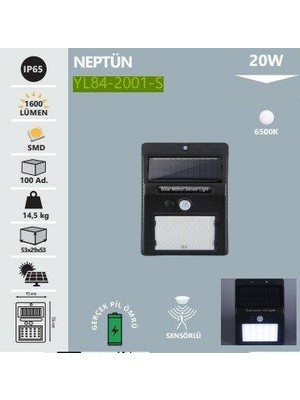 Solar Neptün Aplik 6500K 20W