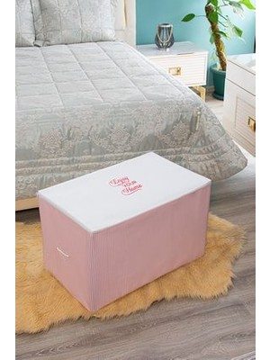 Serstil Büyük Boy Basklı Pembe Hurç 74 x 46 x 46 cm