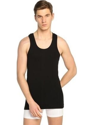 Erkek Siyah Askılı 3'lü Paket Ribana Spor Atlet