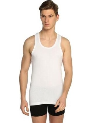 Erkek Beyaz Askılı Ribana Spor Atlet