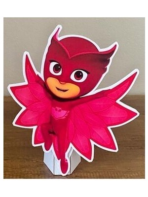 Okart Tasarım Pijamask (Pj Masks) Baykuş Kız Masaönü Ayaklı Pano