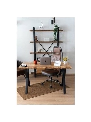 Ahşap Masif Dekoratif Tasarım Çalışma Masası Ahşap Ofis Masası