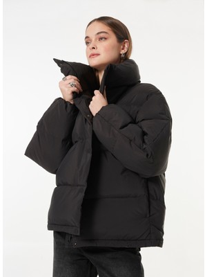 Calvin Klein Jeans Siyah Kadın Şişme Mont Relaxed Puffer
