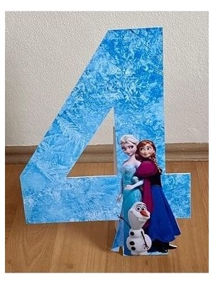 Okart Tasarım Elsa ve Anna 4 Masaüstü Ayaklı Pano