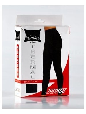 Kadın Siyah Termal Tayt