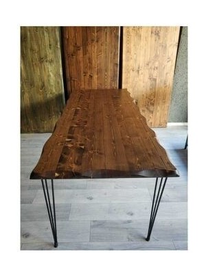 Ahşap Kütük Yemek Masası 120 x 70 cm