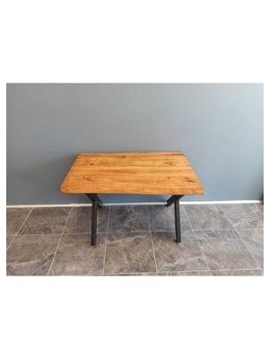 Tomrux Masif Ceviz Doğal Ağaç Kütük Masa 120X80 Yemek Masası Mutfak Masası
