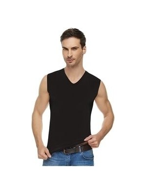 1305 Elestan Erkek V Yaka Sıfır Kol Atlet