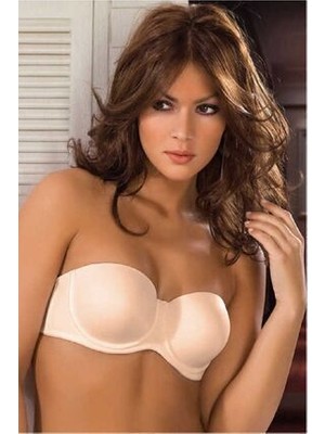 Le Jardin 7035 Bonnie (Ten) Dolgusuz Desteksiz Klasik Straplez Sütyen