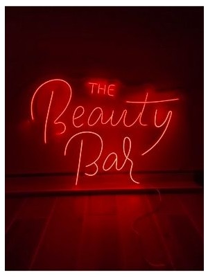 Neon The Beauty Bar LED Yazı Tabela