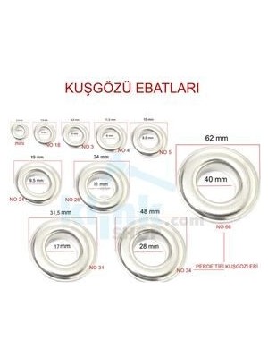 Klinkshop 24 Numara Karışık Renklerde Kuşgözü Çekiçle Uygulama Aparatları ve 150 Adet 9,5mm Kuşgözü Kiti