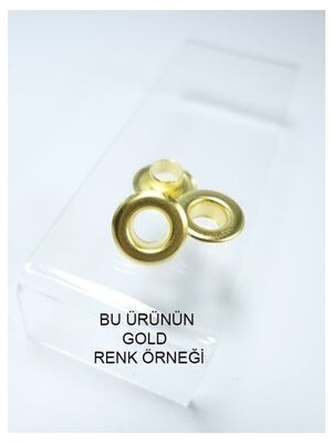 Klinkshop 4 Numara Gold Kuşgözü - 6 mm Aparatsız Malzeme Paketi - 100 Adet - Paslanmaz Pirinç Kuşgözü