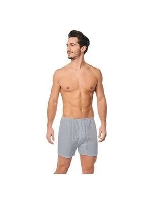Erkek Gri Pamuklu Arjantin Paçalı Boxer