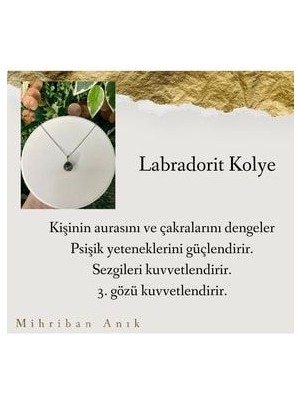 Mihri Labradorit Kolye