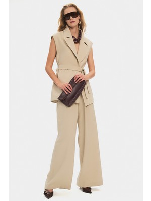 NG Style Keten Viskon Yelek Pantolon Takım