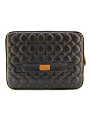 Siyah 13 & 14 Inç Kapitone Laptop Tablet Notebook Kılıfı