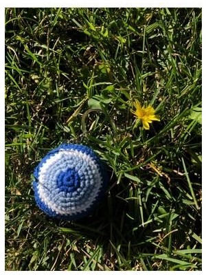 Wanderlust Sevimli Oyun Arkadaşı Uyku Arkadaşı Nazarlık Mavi Amigurumi Organik Oyuncak 6cm