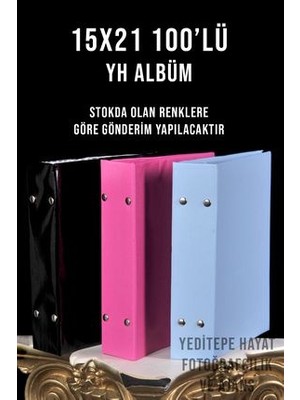 3 Adet 100 Lük Albüm 15X21 Fotoğraf Albümü - A5 Foto Albüm