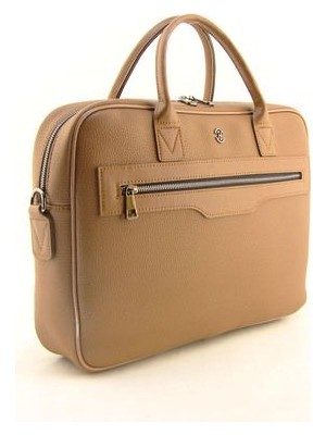 Unisex Taba 15.6 Inç Bilgisayar Laptop Evrak Çantası