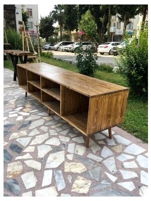 Ratolye Masif Ahşap Plak ve Pikap Dolabı - RPT28