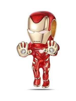 Asaf İron Man Charm | | Gümüş Kaplama