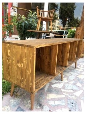 Ratolye Masif Ahşap Plak ve Pikap Dolabı - RPT10