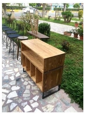 Masif Ahşap Plak ve Pikap Dolabı - RPT21