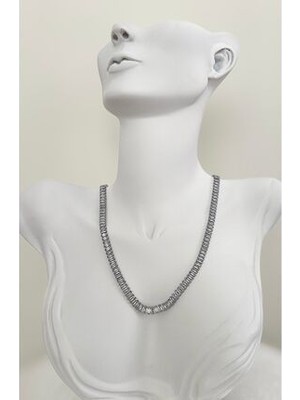 Çelik Gümüş Renk Su Yolu Kolye