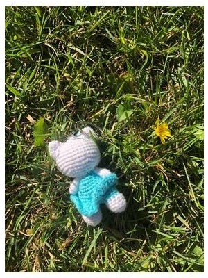 Wanderlust Sevimli Oyun Arkadaşı Kedicik Anahtarlık Amigurumi Organik Oyuncak 9cm
