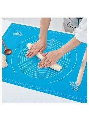 Wanderlust Yapışmaz Kaymaz Pizza Hamuru Şekillendirme Matı Pasta Hamuru Matı Silikon Hamur Açma Matı 40X50CM