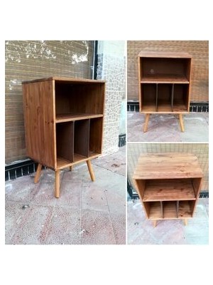 Masif Ahşap Plak ve Pikap Dolabı - RPT07