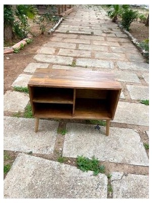 Masif Ahşap Plak ve Pikap Dolabı - RPT04