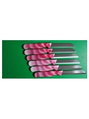 6 Parça Alman Orijinal Renkli Lazer Tırtıklı Meyve Sebze Mutfak Bıçağı Paslanmaz Çelik