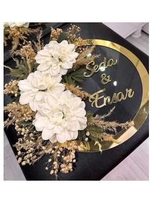 Hoby Shop Şeffaf Üstü  Gold  Kapı Süsü 30 cm