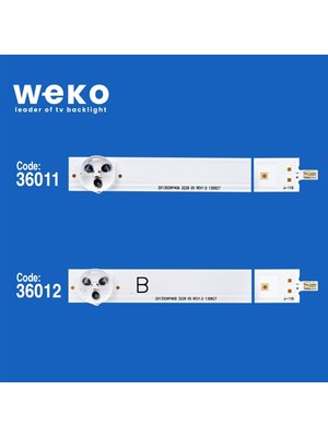 Weko WKSET-5493 36011X5 36012X5 Samsung 2013SONY40 10 Adet LED Bar (38,8cm)