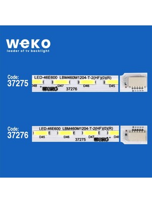 Weko WKSET-6609 37275X1 37276X1 LBM460M1204-T-2  2 Adet LED Bar (48LED)