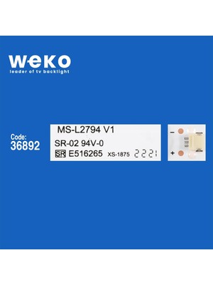 Weko WKSET-6096 36892X2 MX32D06-ZC22AG-10 6S1P 303MX320039 2 Adet LED Bar (3V6LED58,1CM)