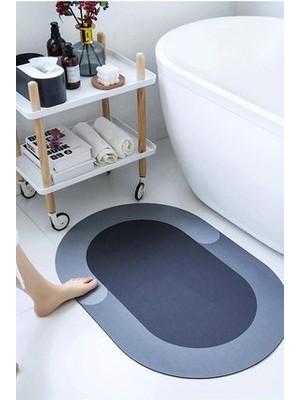 After Times 57X38 cm Banyo Önü Su Emici Kaymaz Tabanlı Ince Dokulu